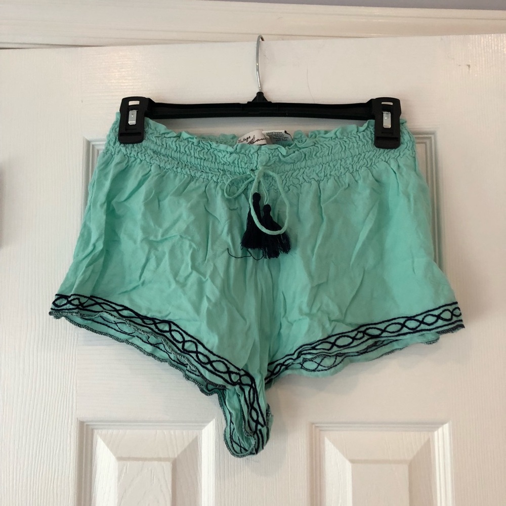 Flowy mint green shorts